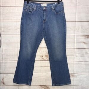 Levis 515 Bootcut Jeans Womens 16 Medium Wash Blue Denim Mid Rise Flare Leg